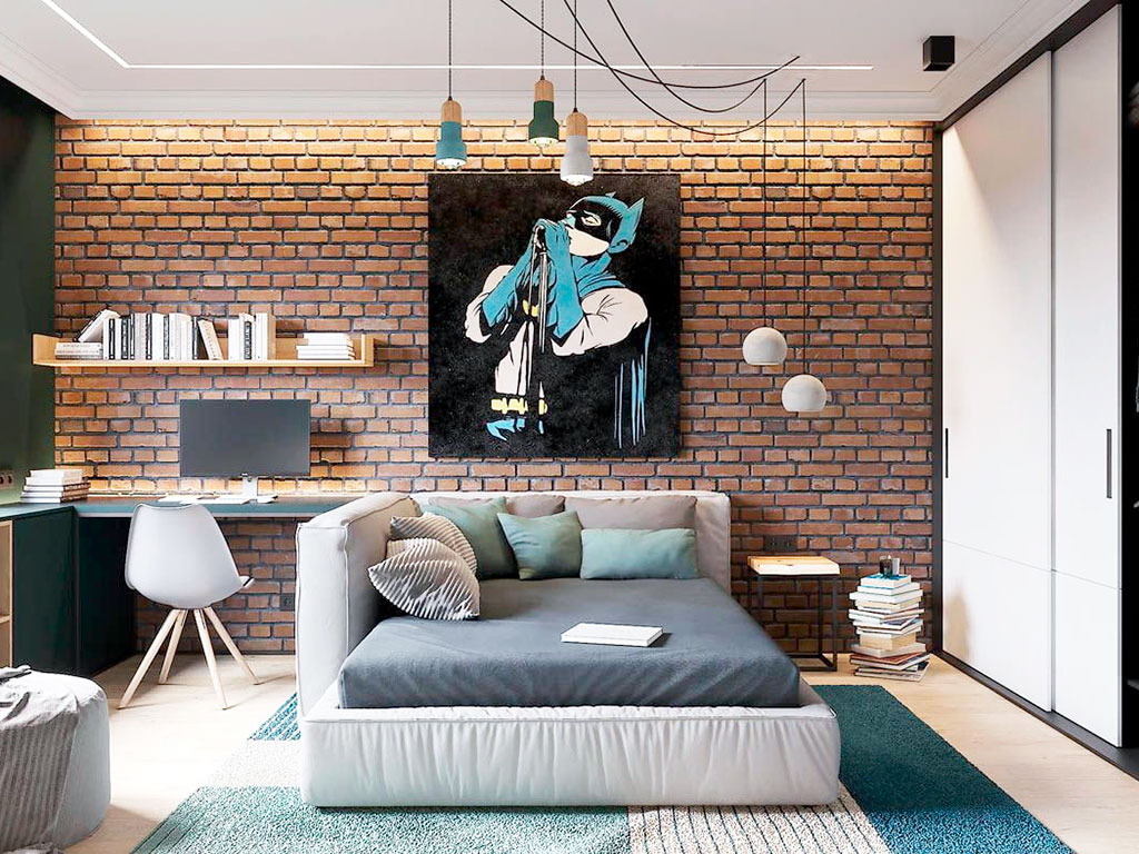 Комната для парня в стиле лофт